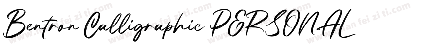 Bentron Calligraphic PERSONAL Regular字体转换